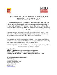 TWO SPECIAL CASH PRIZES FOR REGION V NATIONAL HISTORY DAY