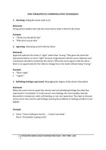 Non-Therapeutic Communication Techniques in Nursing