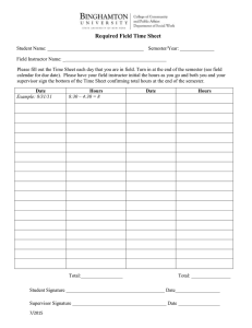 Required Field Time Sheet