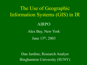 The Use of Geographic Information Systems (GIS) in IR AIRPO