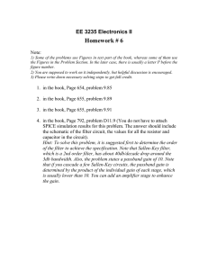 Homework # 6 EE 3235 Electronics II Note: