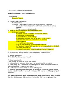 Mission Notes