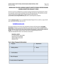 HSIRB Exemption Request Form
