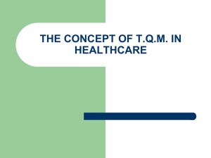 THE CONCEPT OF T.Q.M. IN HEALTHCARE