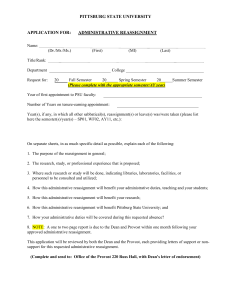 Administrative Reassignment Request Form (Word)