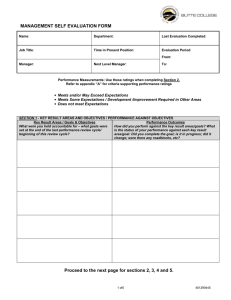 MANAGEMENT SELF EVALUATION FORM