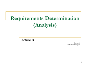 Requirements Determination (Analysis) Lecture 3 1