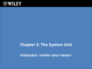 Chapter 2: The System Unit Instructor: &lt;enter your name&gt;