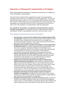 Managerial Communication: Importance at Workplace
