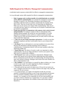 Skills Required for Effective Managerial Communication