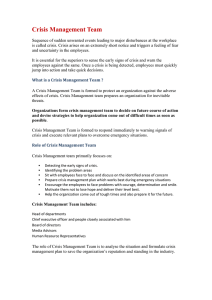 Crisis Management Team: Roles, Functions & Importance
