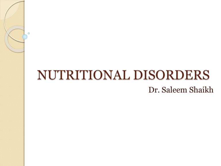 What Are Common Nutritional Disorders