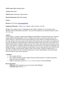 Dribbling Math: 2nd Grade - Math & PE Lesson Plan