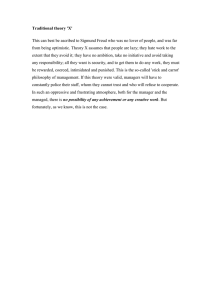 Traditional Theory X: Assumptions and Critique
