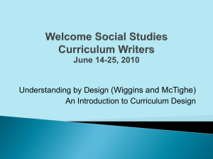 An Introduction to UBD Curriculum Design.ppt