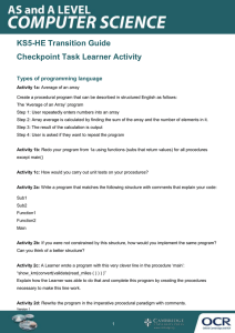 Types of programming language - Checkpoint task - Activity (DOC, 228KB)