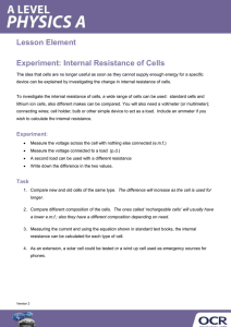 Internal resistance of cells - Experiment - Activity - Lesson element (DOCX, 136KB)
