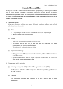 School Proposal Plan Format: Guidance Notes Annex
