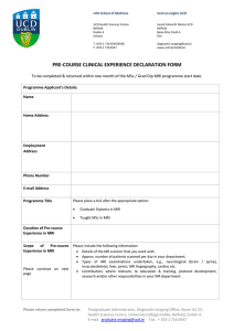 MRI Pre-Course Clinical Experience Declaration Form (opens in a new window)