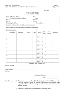 Education Bureau Book Order Form