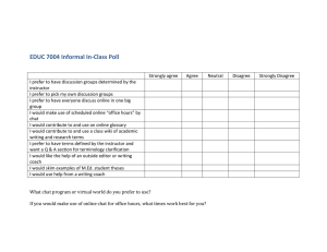 EDUC 7004 Informal In-Class Poll