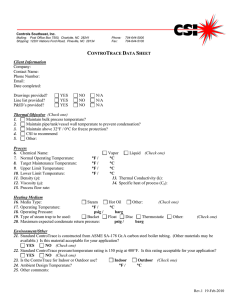 ControTrace Data Sheet for Heat Tracing Systems