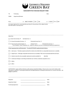 NONCOMPETITIVE PURCHASE REQUEST FORM