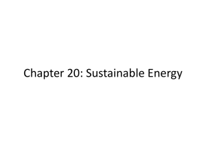 Chapter 20: Sustainable Energy