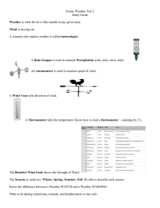 Sciene Weather Test 2 Study Guide  meterologist