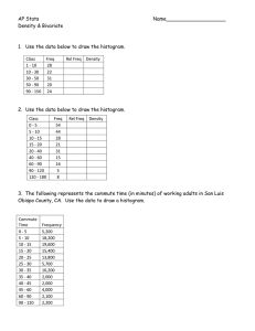 HW 6 - Density Histograms and Bivariate Data