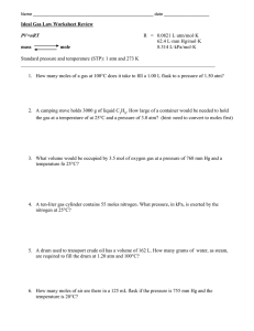 Ideal Gas Law Worksheet: Practice Problems