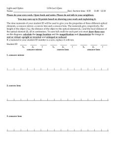 Light and Optics  LO6-Lec1-Quiz Name