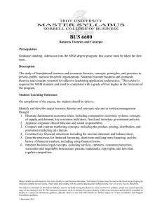 BUS 6600 Business Theories & Concepts Syllabus
