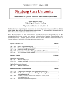 Adaptive Special Education