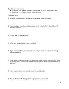 Questionnaire Instructions: 