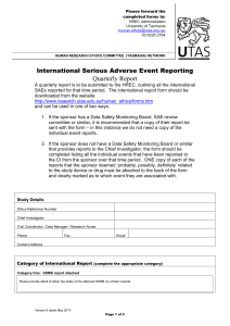 International Serious Adverse Event Report (58.6 KB)
