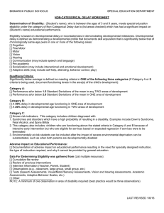 Non Categorical Delay Worksheet