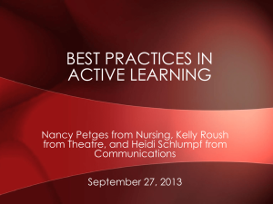 BEST PRACTICES IN ACTIVE LEARNING