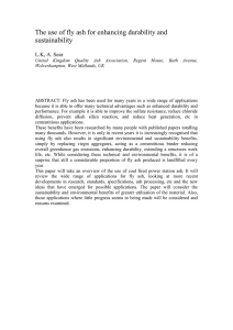 The use of fly ash for enhancing durability and sustainability