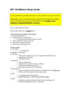 BIT 143 Midterm Study Guide