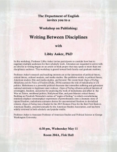 Publishing: Writing Between Disciplines
