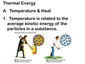 Thermal Energy: Temperature, Heat & Specific Heat