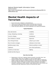Mental Health Aspects of Terrorism