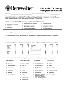 IT Background Evaluation Form