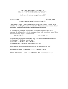 THE FIRST MIDTERM EXAMINATION .