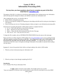 Information Processing DLA: Learning Strategies