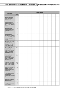 Year 2 Summer Test A class achievement record (DOC, 1.45 MB)