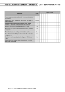 Year 5 Autumn Test B class achievement record (DOC, 1.39 MB)