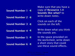 ICT Matters 1 Resource Bank, Resource 1.4 Sounds