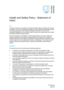 Open University Health and Safety Policy Statement